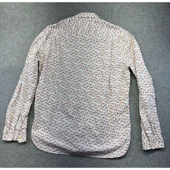 Ralph Lauren Mens Large‎ Shirt Top White Red Floral Button Collar Cotton Casual - Picture 8 of 9